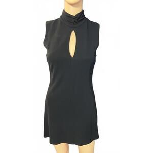 Bebe Sleeveless Black Dress with Keyhole Detail